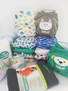 Paquete Completo Personalizado Para la Llegada del Bebé Pañales Ecológicos Con Absorbentes Cambiables - loja online