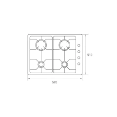 ANAFE TST SULATA NEO 4H (GRAFITO)