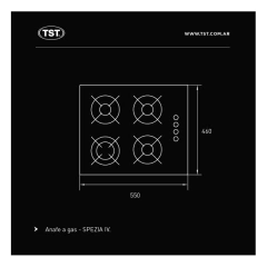 ANAFE TST SPEZIA IV A GAS - TU COCINA