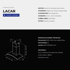 CAMPANA TST LACAR 60 cm en internet