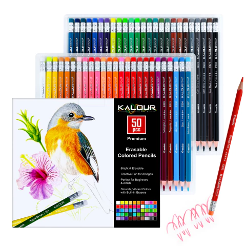 Set 50 Lapices con Goma Colores Borrables Kalour Gorrion - comprar online