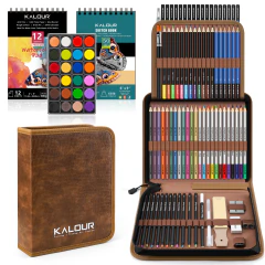 Set Dibujo Lapices Kalour 108 Pz Lapices Acuarela Grafito