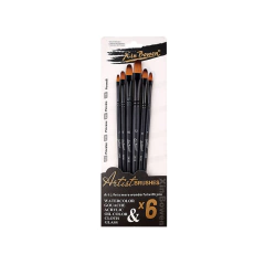 Set 6 Pinceles Black Black Profesional Xin Bowen x6 Chato - comprar online