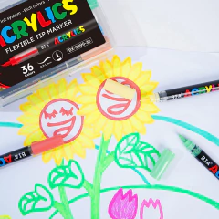 Marcador Acrilico Punta Pincel BIA 12 Colores Profesionales