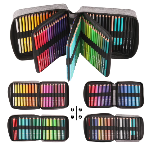Estuche 132 Lapices Colores Kalour Cartuchera + Accesorios - comprar online