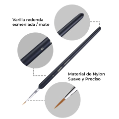 Set 5 Pinceles Liner Delineador Loseiltin x 5 - Redondo