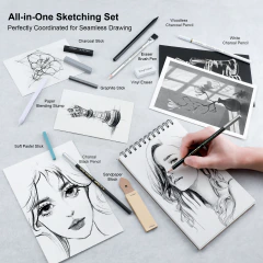 Set Dibujo Lapices Graduados Lata Kalour Hyena 108 Piezas - tienda online