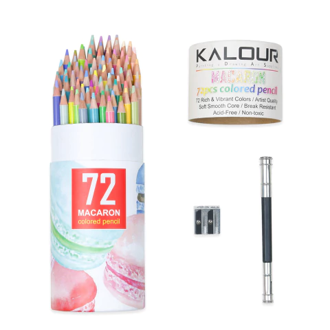 Tubo Set 70 Lapices Colores Macaron Pasteles Kalour + Exten - comprar online