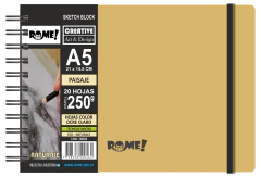 Block Boceto Rome A5 Horizontal Eco Nature 20H 250Grs