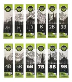 Lapiz Negro Grafito Graduado Pizzini - 4B x 12 Unidades en internet