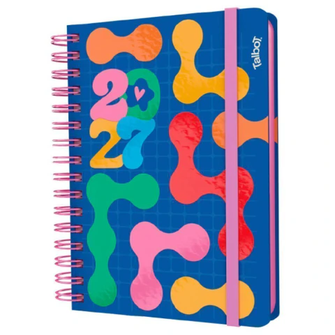 Agenda 2027 Talbot Semanal N.7 con Espiral Eclectic - Azul