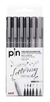 Marcador Uni Pin Pigmentada Fine Line Set X6 Lettering
