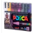 Set Marcador Pintura Uni Posca Pc 5m 1.8-2.5mm X8 Oscuros