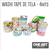 Washi Tape Cinta De Tela Cbx Surtida X 4 Mts - 8 Unidades en internet