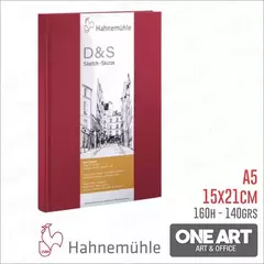 Block Cuaderno Dibujo D&s Hahnemuhle A5 Rojo 140gr 160h