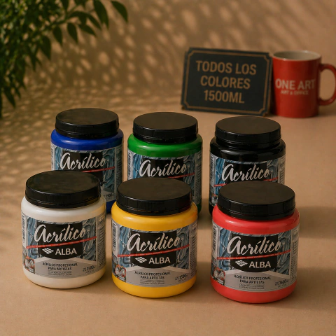Acrilico Profesional Alba 1500ml Todos los Colores x6 Unidad
