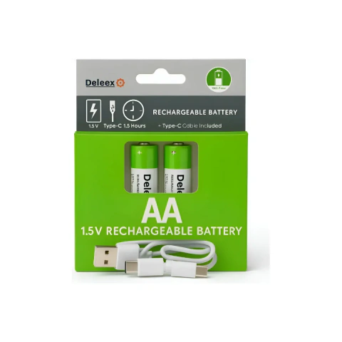 PACK X4 PILAS RECARGABLES AA USB-C 1.5V CONSTANTE - Music House | Tecnología y Audio en Reconquista
