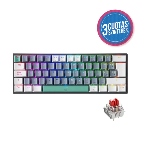 TECLADO GAMER MACHENIKE K500-B61 QWERTY MECANICO LUZ RGB