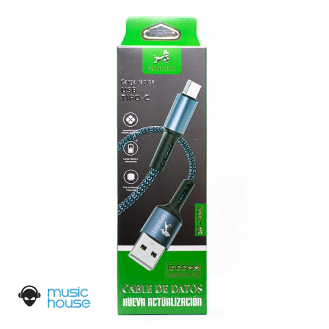CABLE USB MALLADO 1 MTS ROYALCELL RC-5006 TIPO C