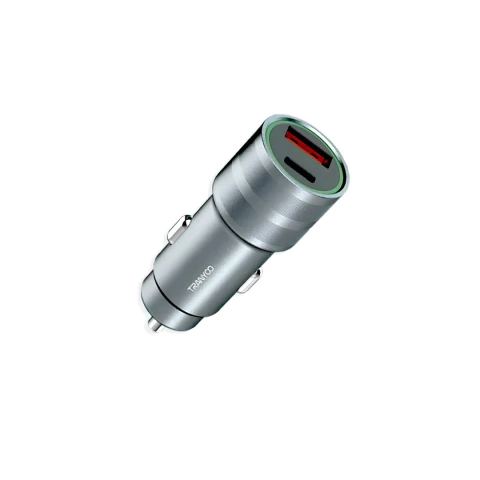 CARGADOR RAPIDO METALICO PARA AUTO PD USB/C TRANYOO T-C9 - comprar online