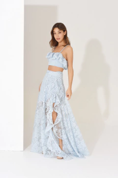 Falda Verona Celeste - tienda online