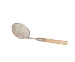 COLADOR DE ACERO MANGO MADERA 14CM