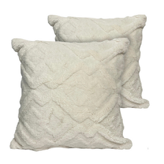 Fundas Almohadones Nórdica Rombos Peluche X2 unidades CB - comprar online
