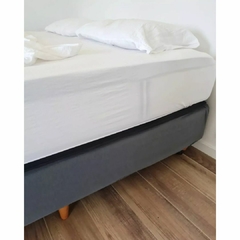 Cubre Somier Ajustable Gris King size GRIS (2,00x2,00) Dina Gerade