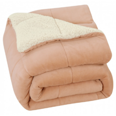 Edredón térmico Coral Fleece Brescia King size - comprar online