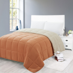 Edredón térmico Coral Fleece Brescia Queen size en internet