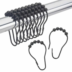 Ganchos Alfiler Negros para Cortina Baño CB