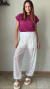 Calça Renda Aladim com Shorts Branca - comprar online