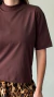 T-shirt Gola Alta Marrom 100% Algodão - Aliá Brand