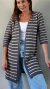 Cardigan Tricot Gaia Cinza na internet