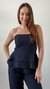 Blusa Alfaiataria Leticia sem Alças Preta - comprar online
