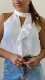 Regata Crepe com Babado Branca - loja online