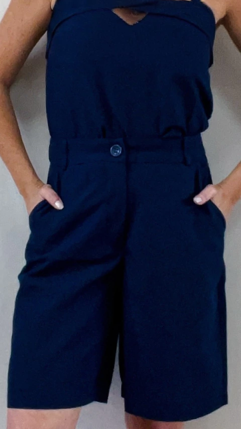 Bermuda Linho Positano Marinho