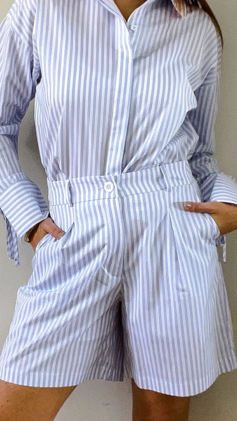 Bermuda Listras Tricoline - comprar online