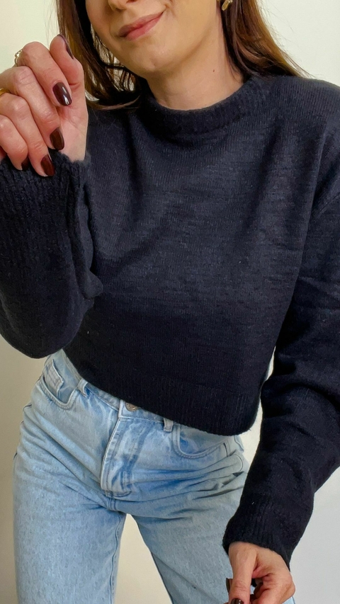 Blusa Tricot Básica Preta - buy online