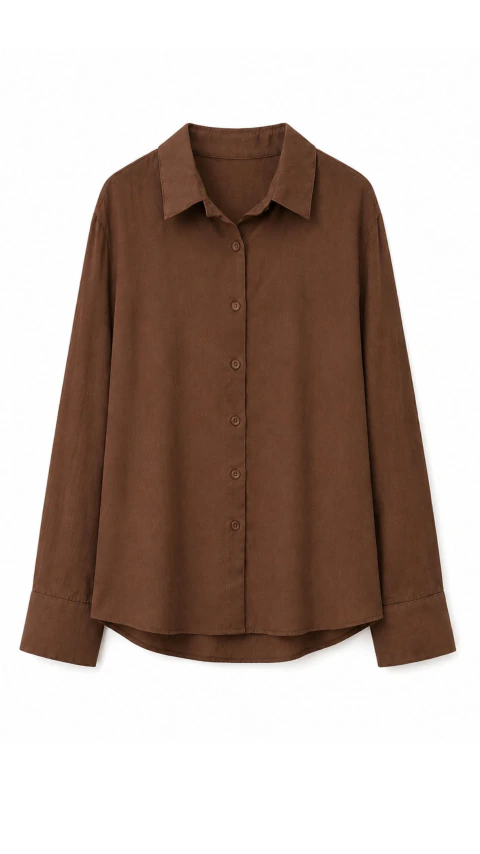 Camisa Viscose Verão 27 Marrom