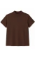 T-shirt Gola Alta Marrom 100% Algodão