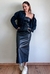 Vestido Midi Couro Sintético Preto na internet