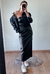 Vestido Midi Couro Sintético Preto - Aliá Brand