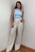 Blusa 1 Ombro Canelada Bianca Azul Claro - loja online