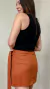 Shorts Saia Linho Pétala Marrom - loja online