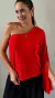 Blusa Virgínia 1 Ombro Vermelha na internet
