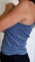 Blusa 1 Ombro Canelada Bianca Azul Denim