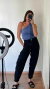 Blusa 1 Ombro Canelada Bianca Azul Denim - Aliá Brand