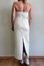 Vestido Midi Couro Sintético Off White - loja online
