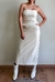 Vestido Midi Couro Sintético Off White na internet